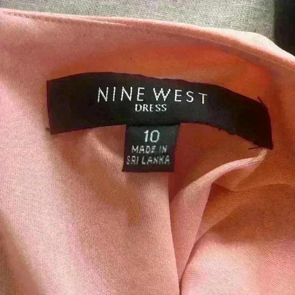 Nine West colorblock dress size 10 sleeveless exc condition pullover zip back - Picture 15 of 16